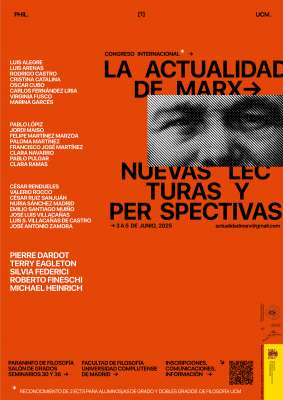 Congreso La actualidad de Marx: nuevas lecturas y perspectivas (3-5 junio)